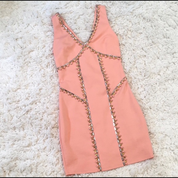 Bebe bodycon rhinestone dress. - Picture 2 of 5